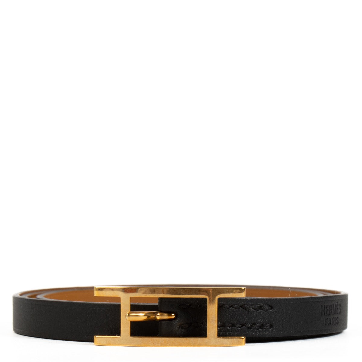 Authentic second hand Hermès Black Behapi Double Tour Bracelet on Labellov.com