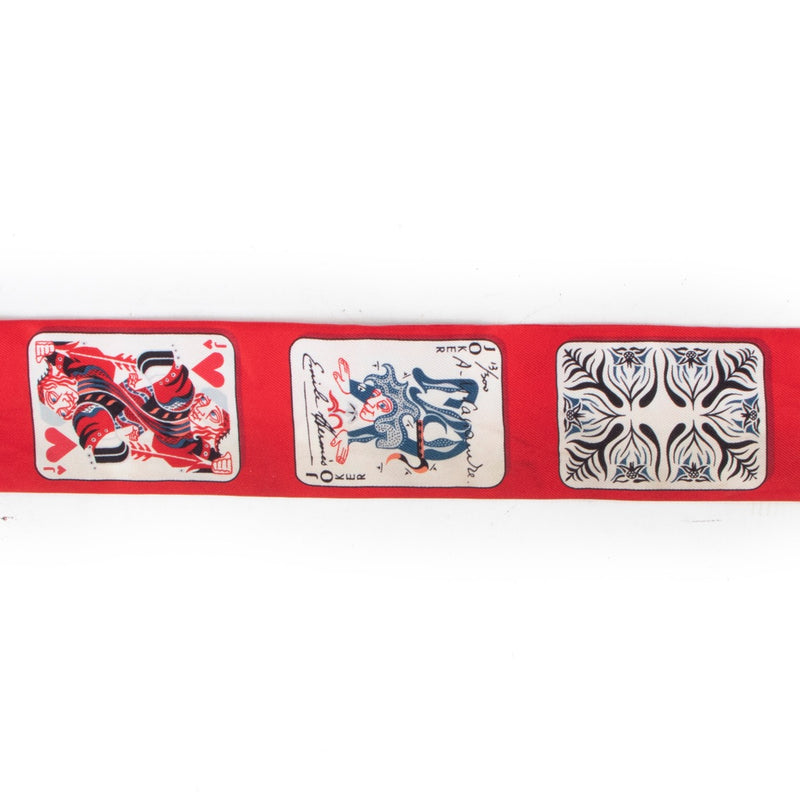Shop safe online at Labellov in Antwerp this 100% authentic second hand Hermès Multicolor Play Cards Twilly