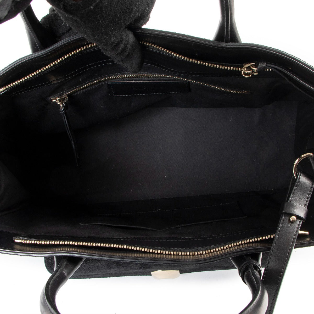Balenciaga Black Suede Padlock Work S Handbag