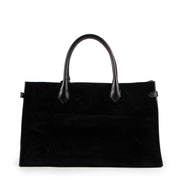 Balenciaga Black Suede Padlock Work S Handbag