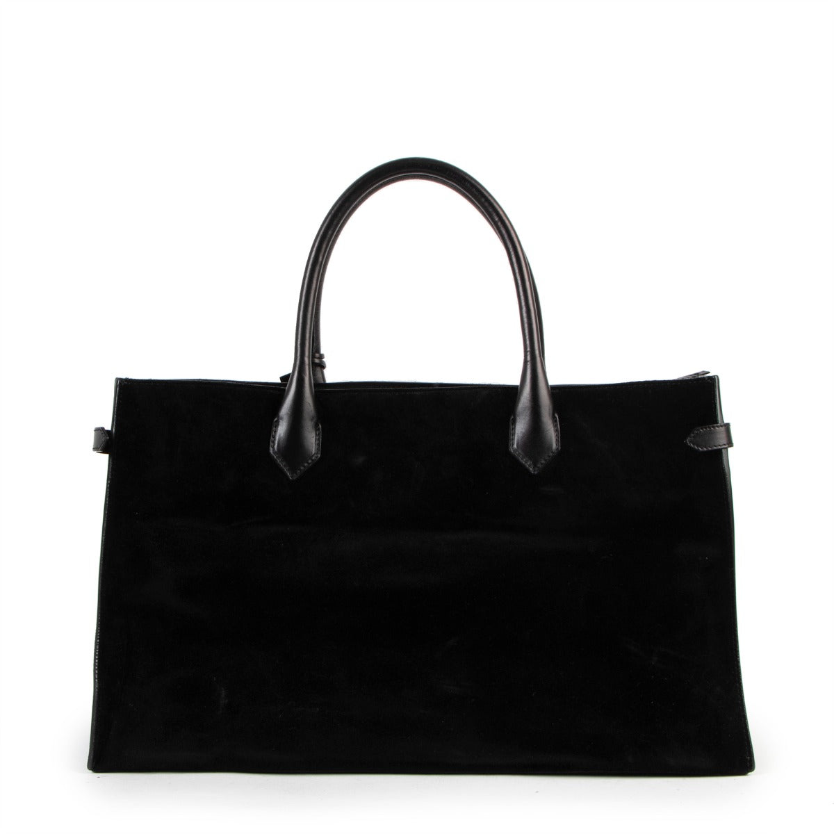 Balenciaga Black Suede Padlock Work S Handbag