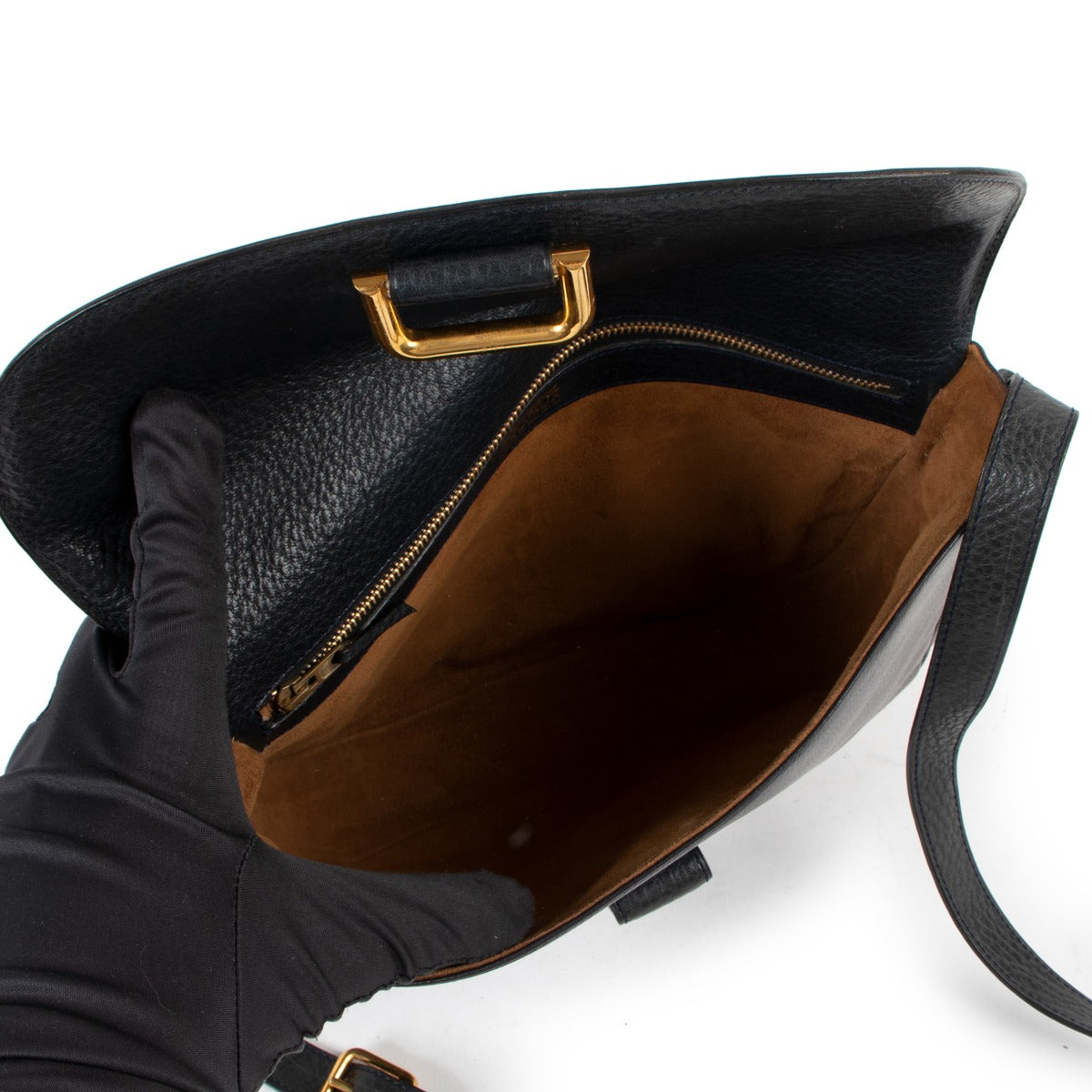 Buy authentic second hand Delvaux Brown Grained Leather Crossbody in good condition at Labellov in Antwerp.