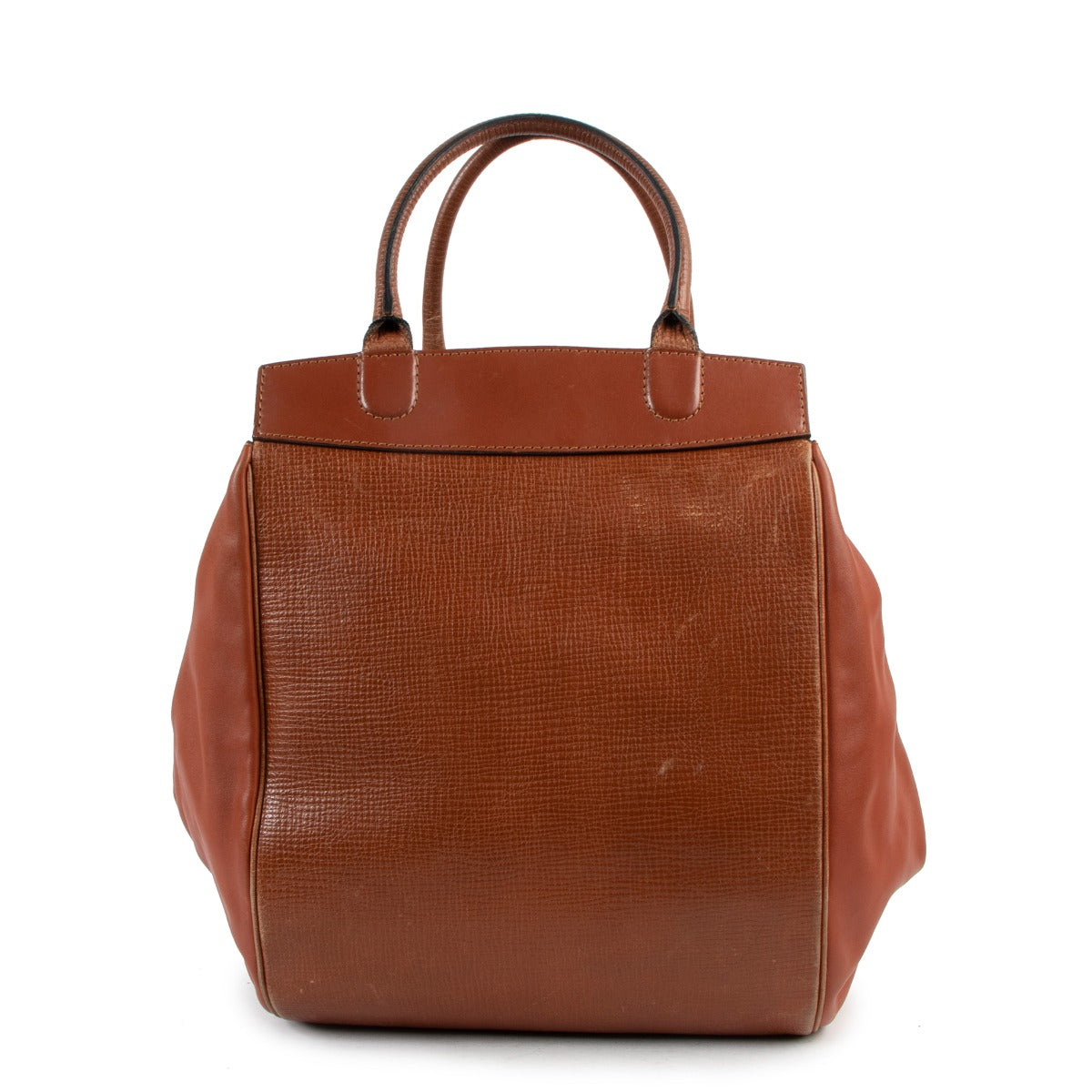 Delvaux Camel Baladin Leather Handbag