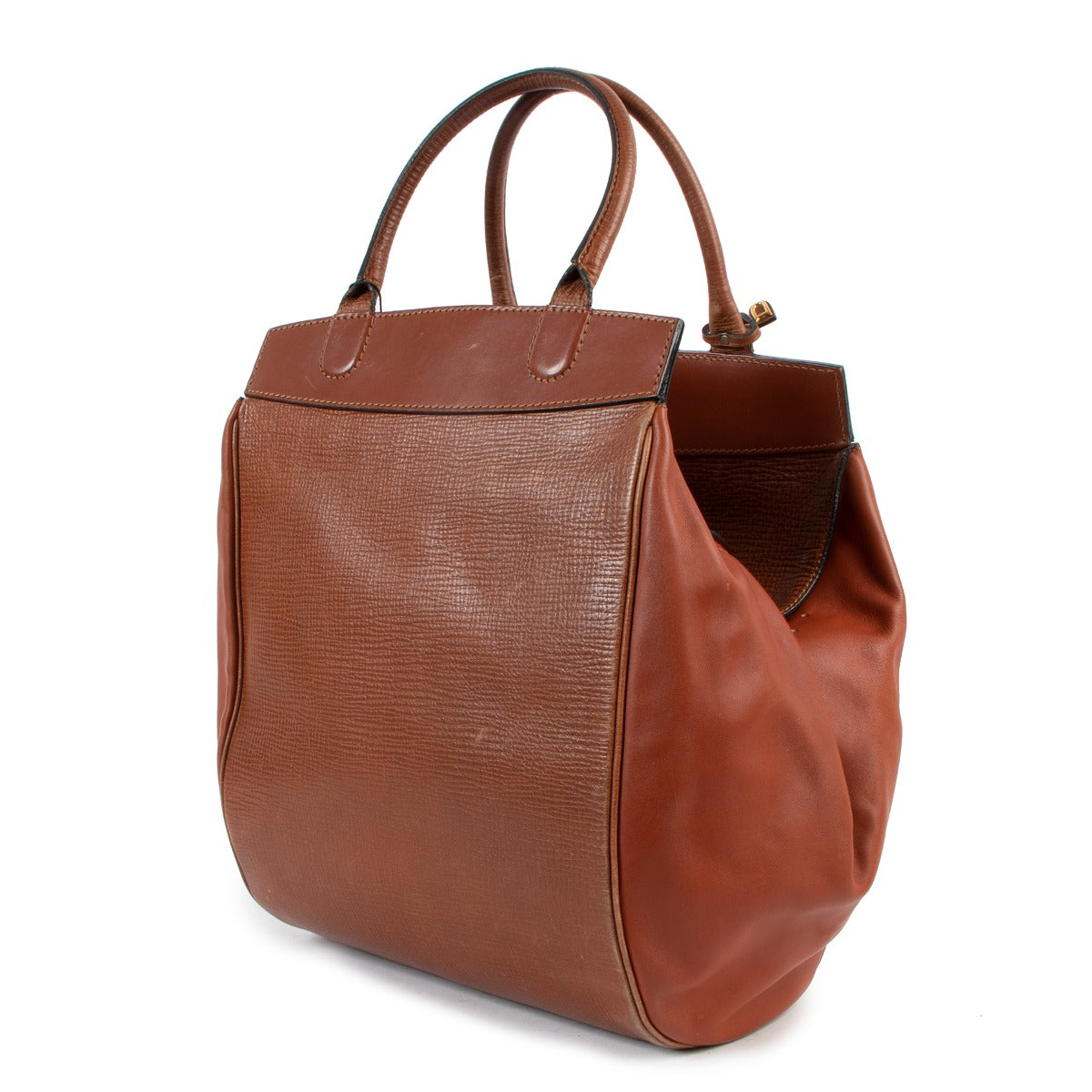 Delvaux Camel Baladin Leather Handbag