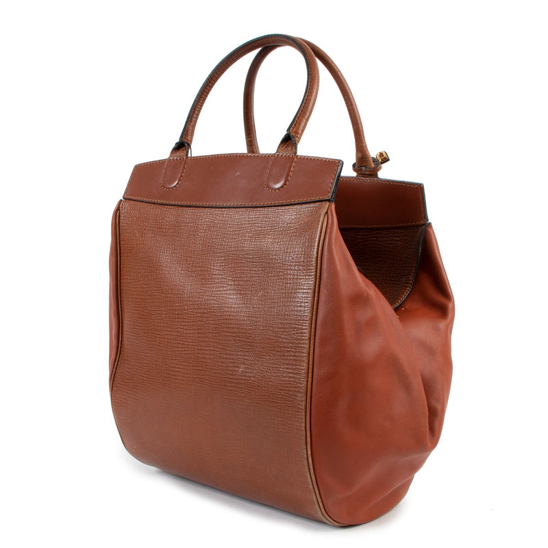 Delvaux Camel Baladin Leather Handbag