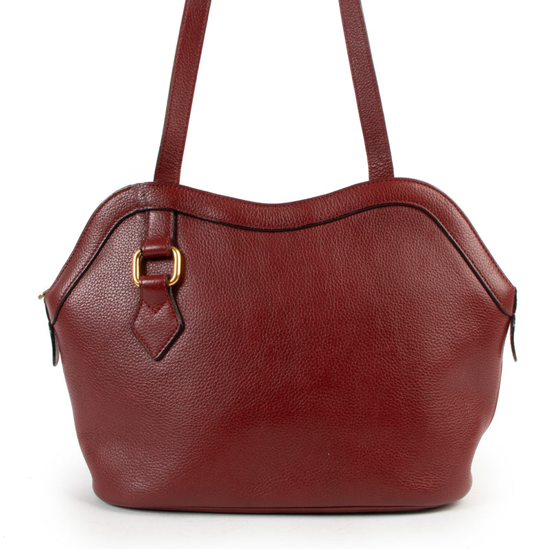Delvaux Burgundy Furtif Shoulder Bag