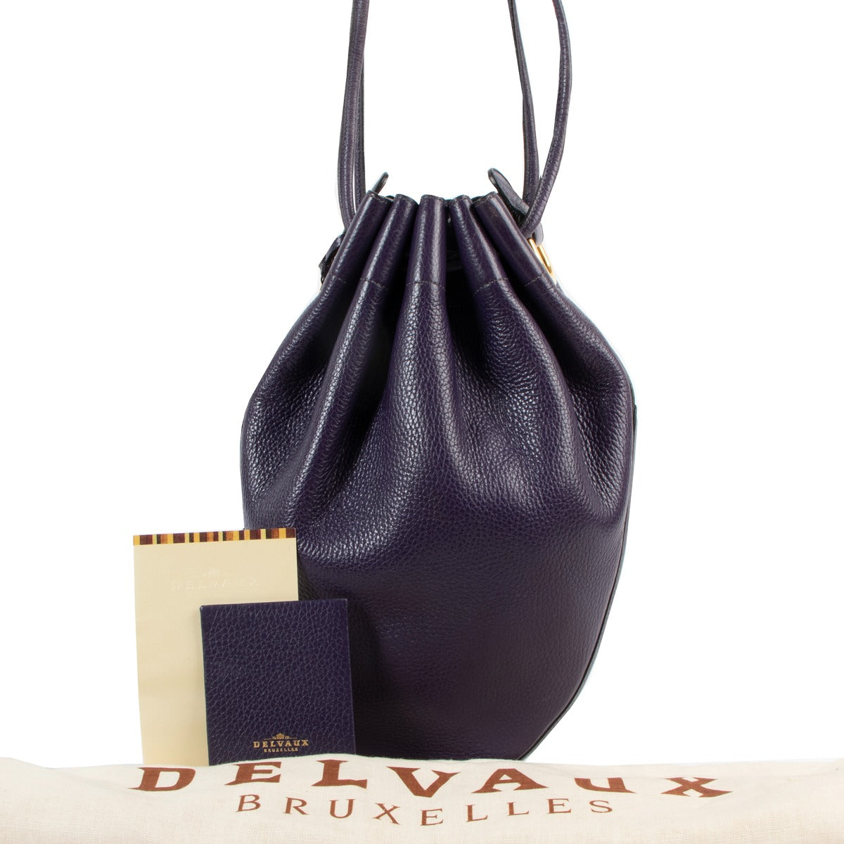 Delvaux Purple Leather Tabarin Shoulder Bag