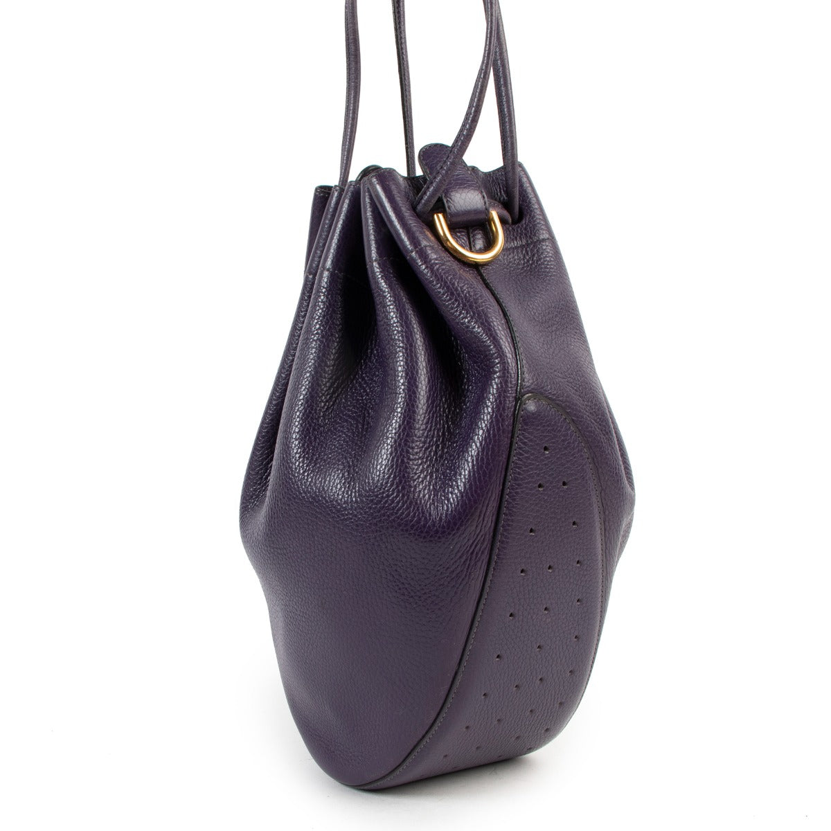 Buy authentic second hand Delvaux Purple Leather tabarin Shoulder bag in good condition at Labellov in Antwerp.