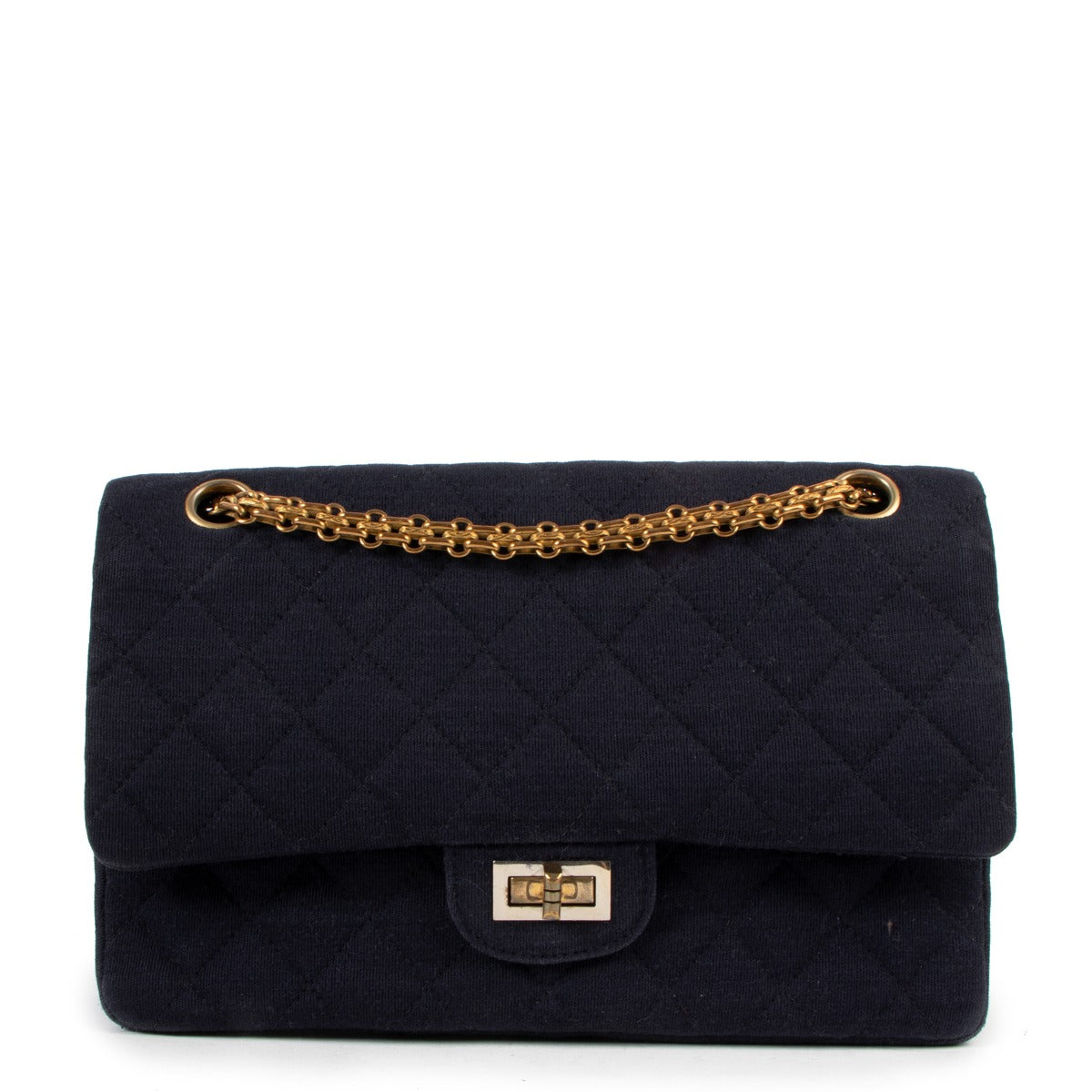 Chanel Blue Fabric 2.55 Reissue Vintage Flap Bag