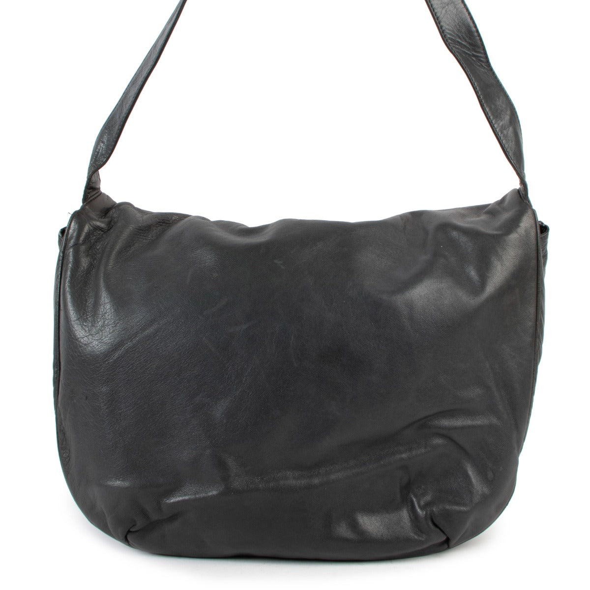 Loewe Khaki Anagram Lamskin Shoulder Bag