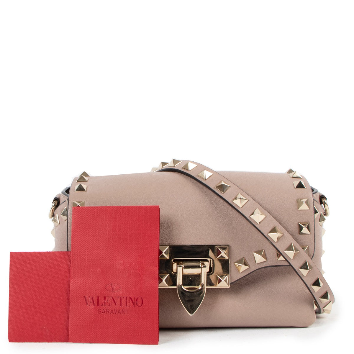 Buy authentic second hand Valentino Pink Garavani Rockstud Crossbody Bag in good condition at Labellov in Antwerp.