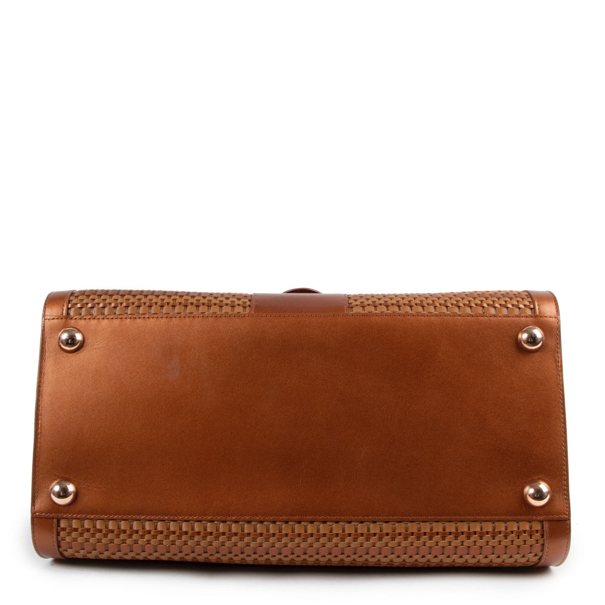 Shop safe online at Labellov in Antwerp this 100% authentic second hand Delvaux Bronze Toile De Cuir GM Brillant