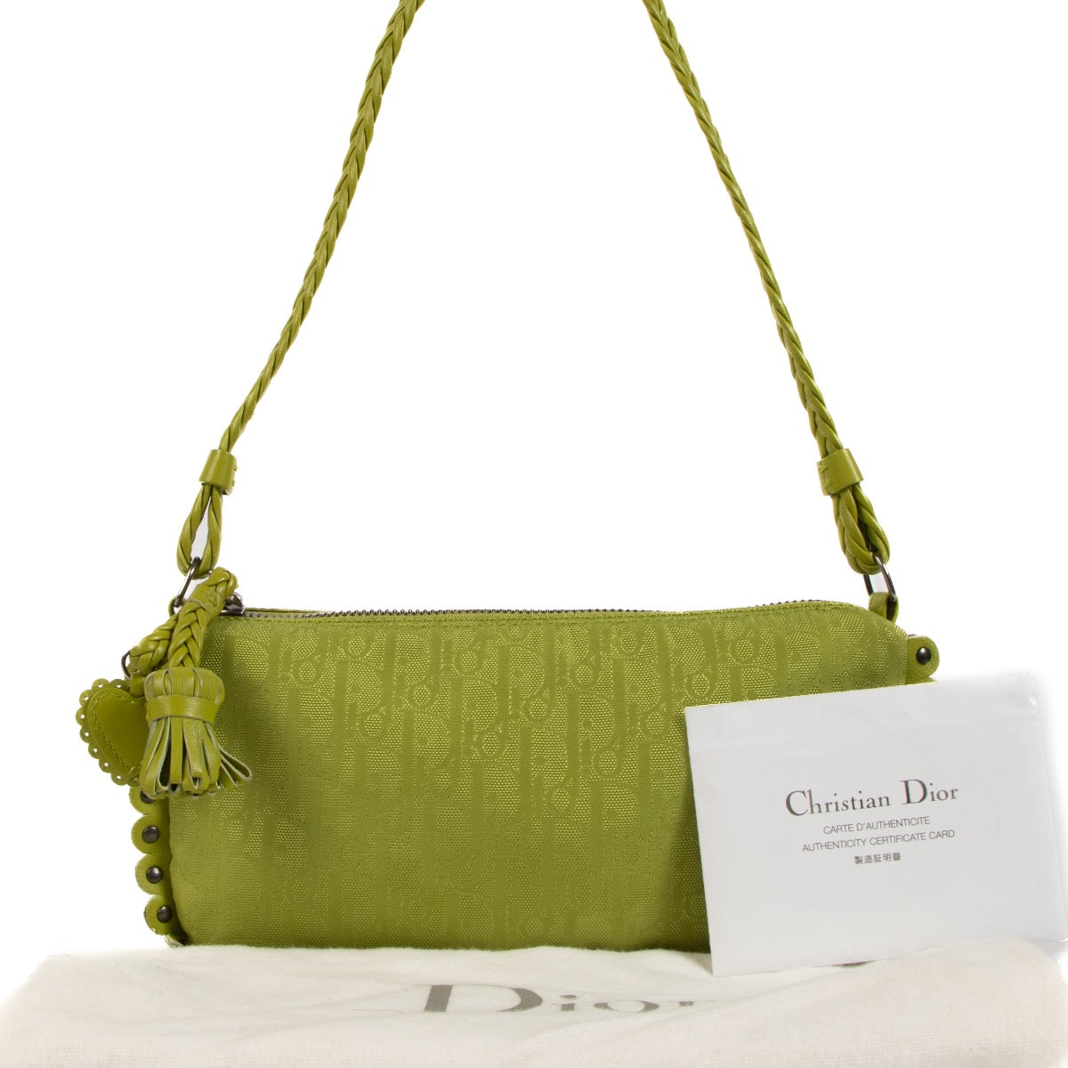 Shop 100% authentic second-hand Christian Dior Green Diorissimo Ethnic Clutch Bag on Labellov.com