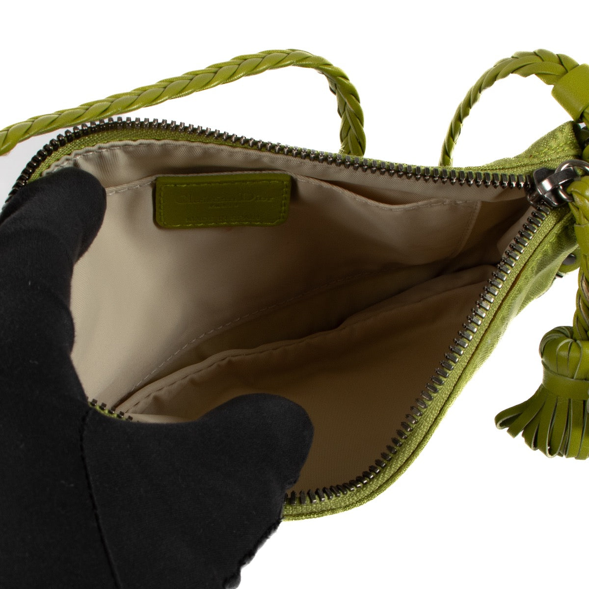 Shop 100% authentic second-hand Christian Dior Green Diorissimo Ethnic Clutch Bag on Labellov.com
