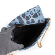 Dolce & Gabbana Blue Leopard Denim Miss Martini Crossbody Bag