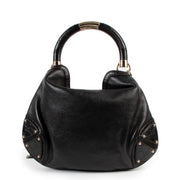 Gucci Black Guccissima Indy Medium Top Handle Bag
