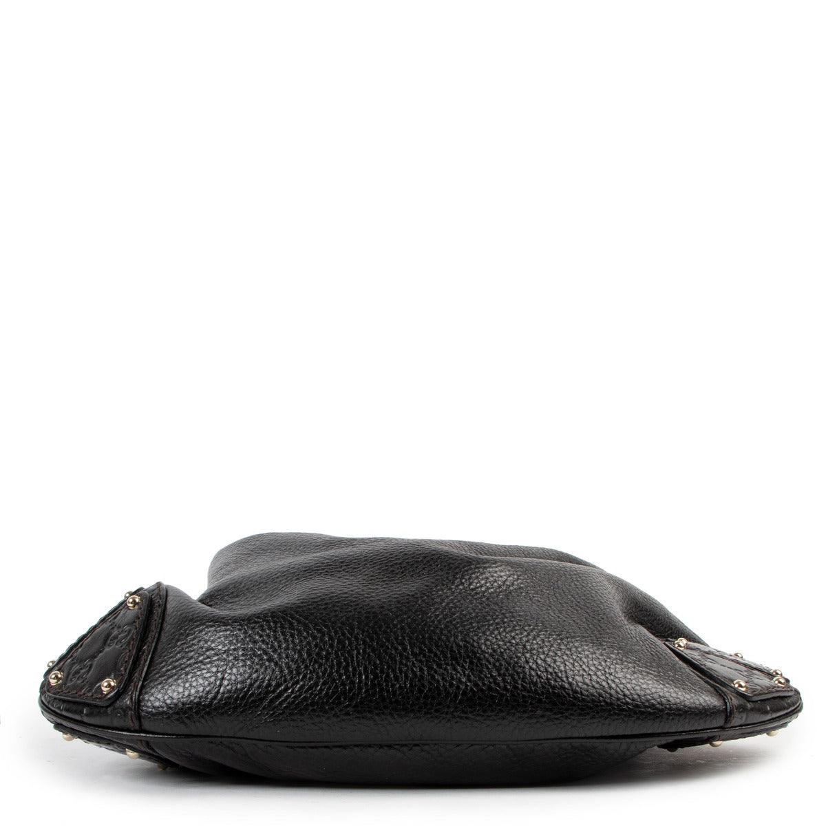 Gucci Black Guccissima Indy Medium Top Handle Bag