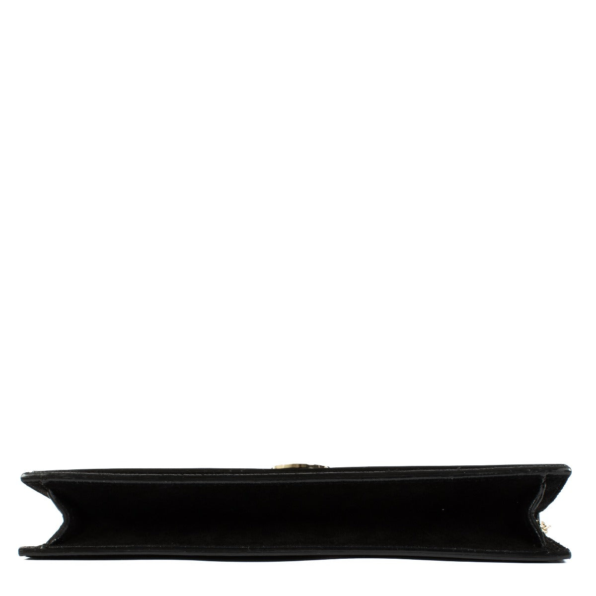 Jimmy Choo Black Patent Leather Fie Chain Clutch