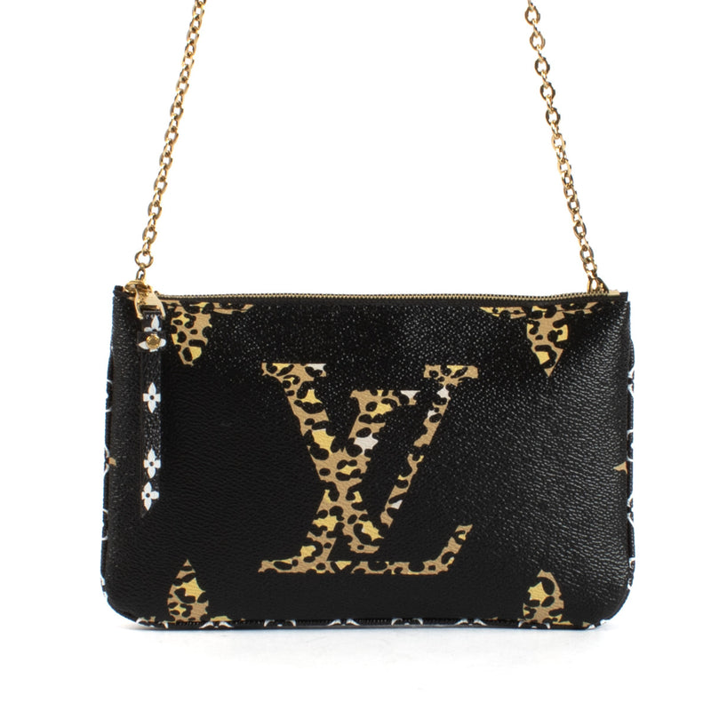 Louis Vuitton Limited Edition Jungle Monogram Double Zip Pochette