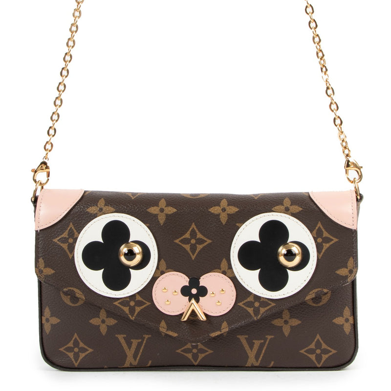 Louis Vuitton Monogram Canvas Valentine Dog Pochette Felicie Limited Edition Crossbody Bag
