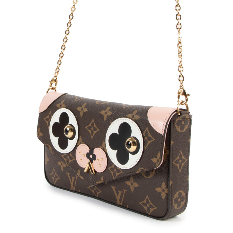 Louis Vuitton Monogram Canvas Valentine Dog Pochette Felicie Limited Edition Crossbody Bag