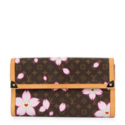 Louis Vuitton Limited Edition Takashi Murakami Cherry Blossom Monogram Canvas International Wallet for the best price at Labellov secondhand luxury in Antwerp