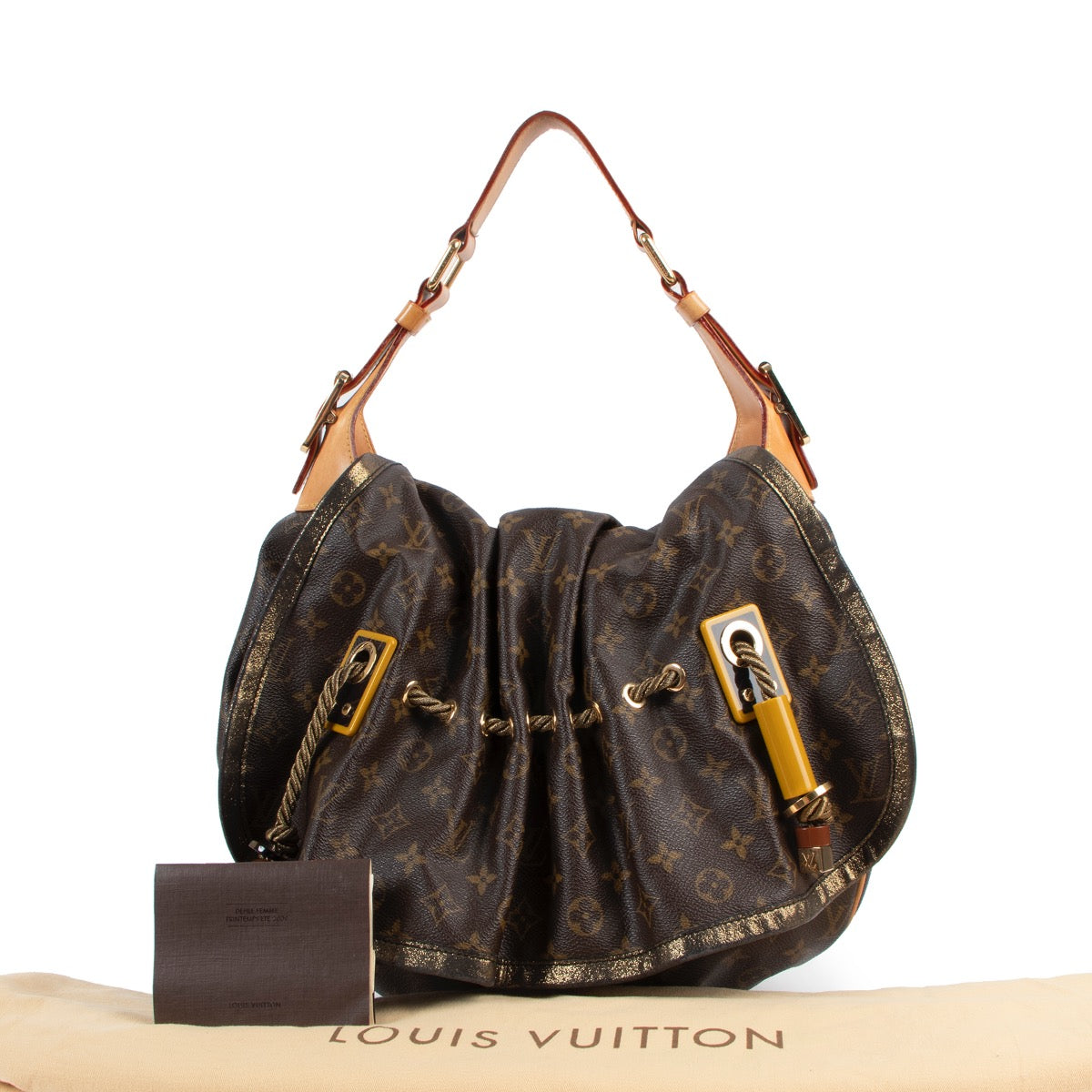 Buy online authentic second hand Louis Vuitton Monogram Kalahari Shoulder bag in very good condition at Labellov in Antwerp