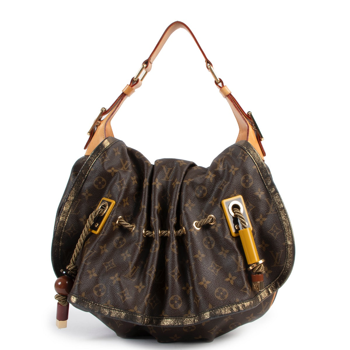 Buy online authentic second hand Louis Vuitton Monogram Kalahari Shoulder bag in very good condition at Labellov in Antwerp