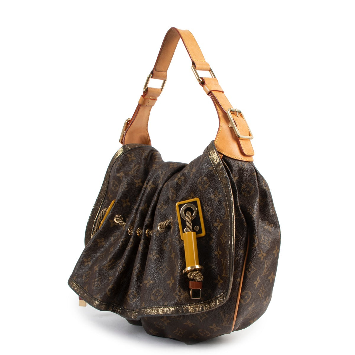 Buy online authentic second hand Louis Vuitton Monogram Kalahari Shoulder bag in very good condition at Labellov in Antwerp