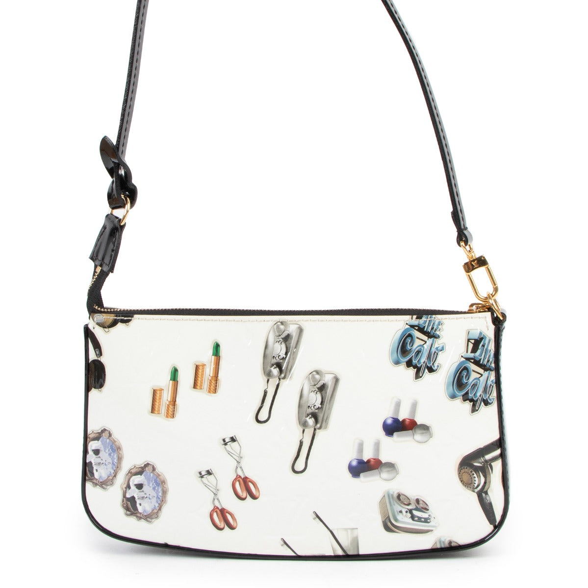 Louis Vuitton Spring/Summer 2015 White Monogram Vernis Stickers Pochette Accessories