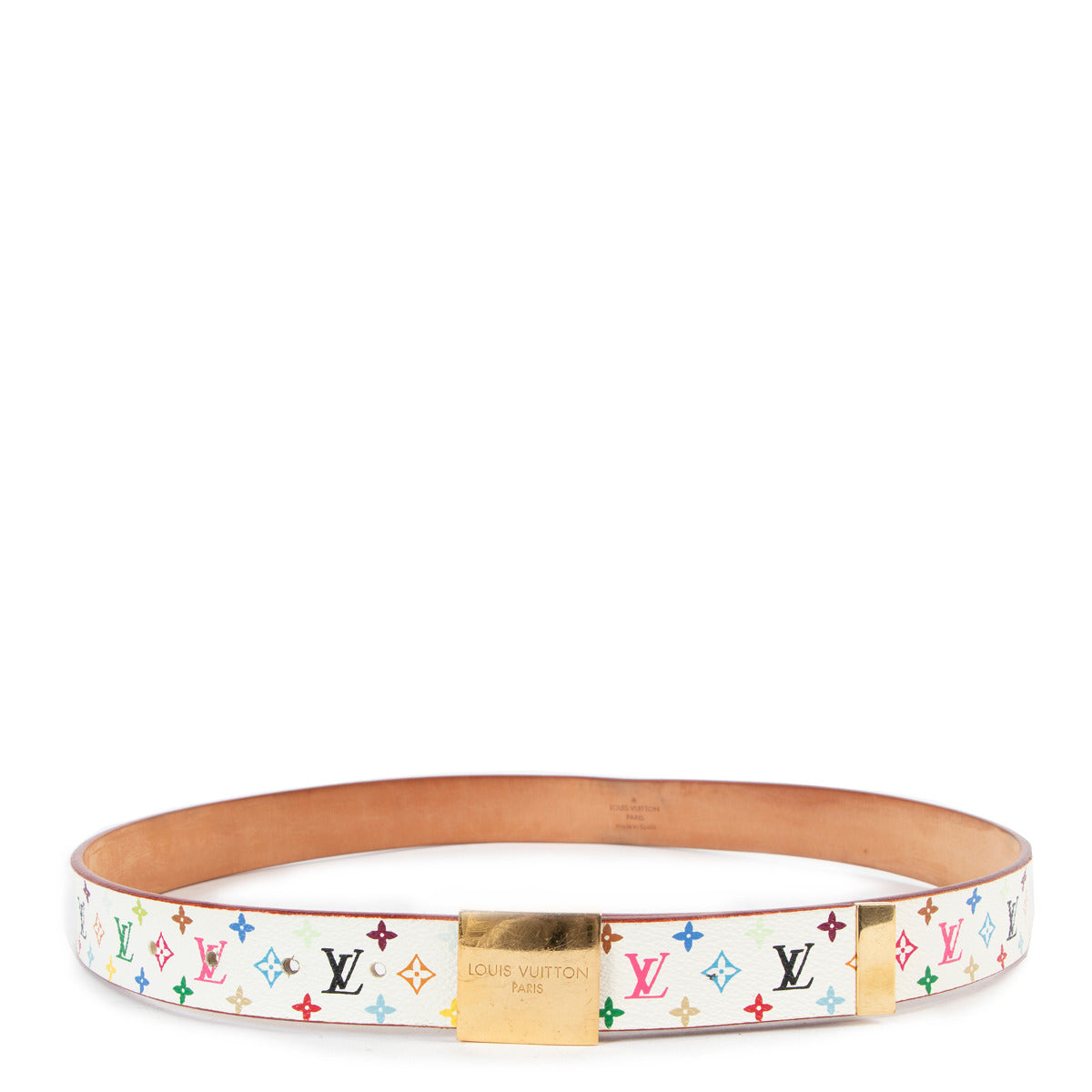 Louis Vuitton Murakami Monogram Leather Belt - size 90