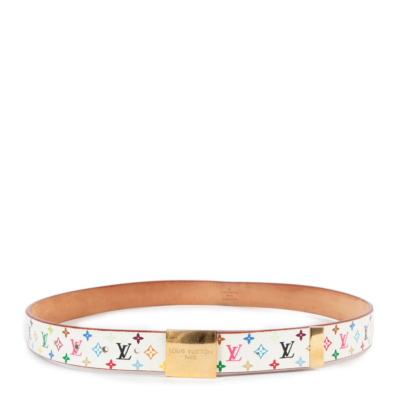 Louis Vuitton Murakami Monogram Leather Belt - size 90