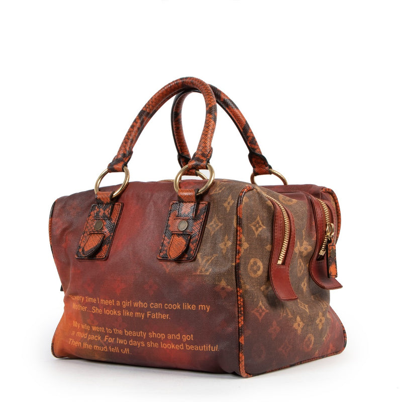 Louis Vuitton Spring/Summer 2008 Richard Prince Red Monogram Mancrazy Jokes Bag Limited Edition