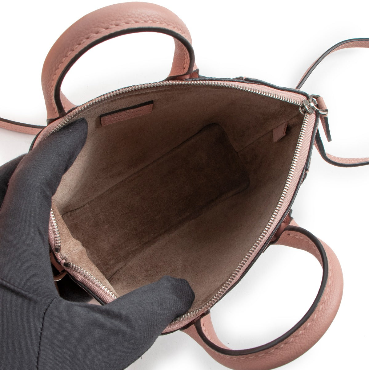 Buy online authentic second hand Louis Vuitton Pink Leather Nano Lockit Crossbody in very good condition at Labellov in Antwerp