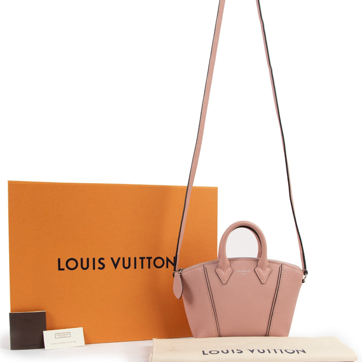 Louis Vuitton Nano Lockit Magnolia Veau Cachemire Crossbody Bag