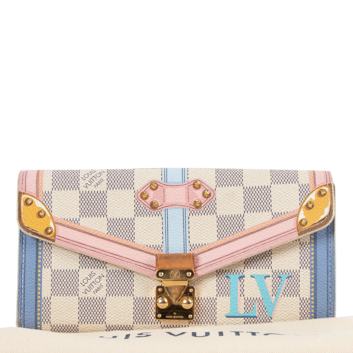 Louis Vuitton Summer Trunk Damier Azur Sarah Wallet Limited Edition
