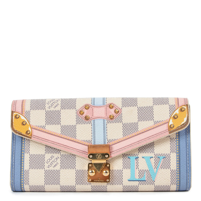 Louis Vuitton Summer Trunk Damier Azur Sarah Wallet Limited Edition