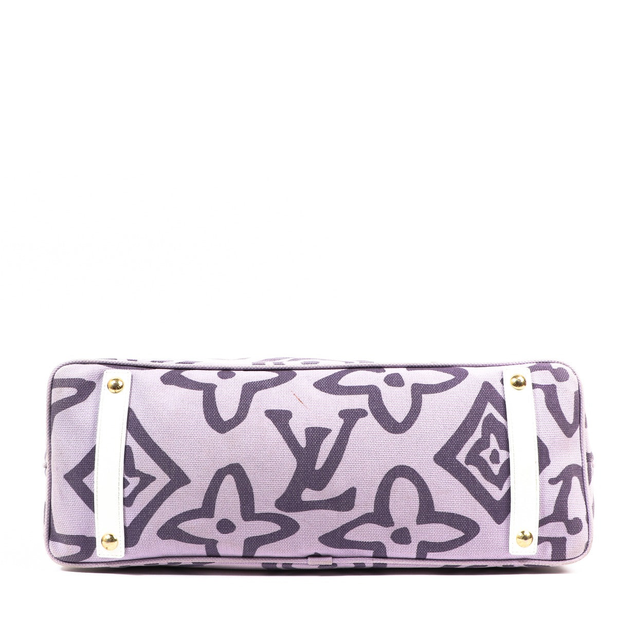 Buy an authentic second-hand Louis Vuitton Purple Tahitienne Canvas Cabas Shoulder Bag in very good condition at Labellov in Antwerp.