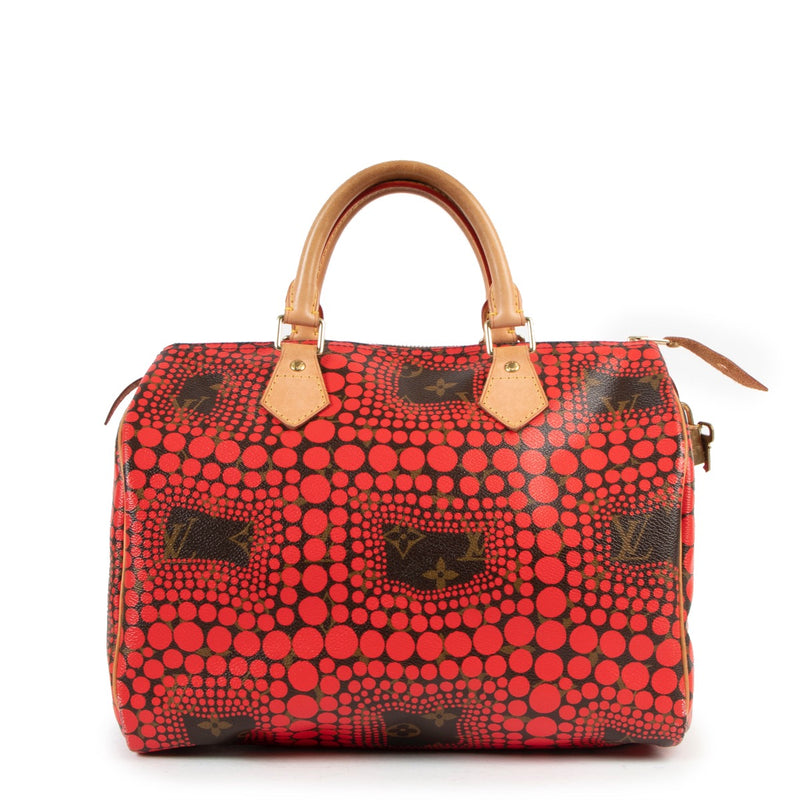 Shop safe online at Labellov in Antwerp this 100% authentic second hand Louis Vuitton Speedy 30 Yayoi Kusama Monogram Top handle