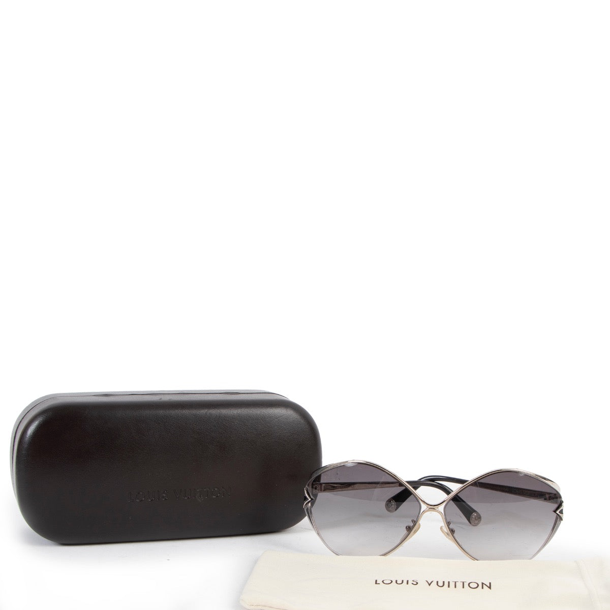 Shop now for your pre-loved, 100% authentic Louis Vuitton Silvertone Laurel Sunglasses at Labellov.