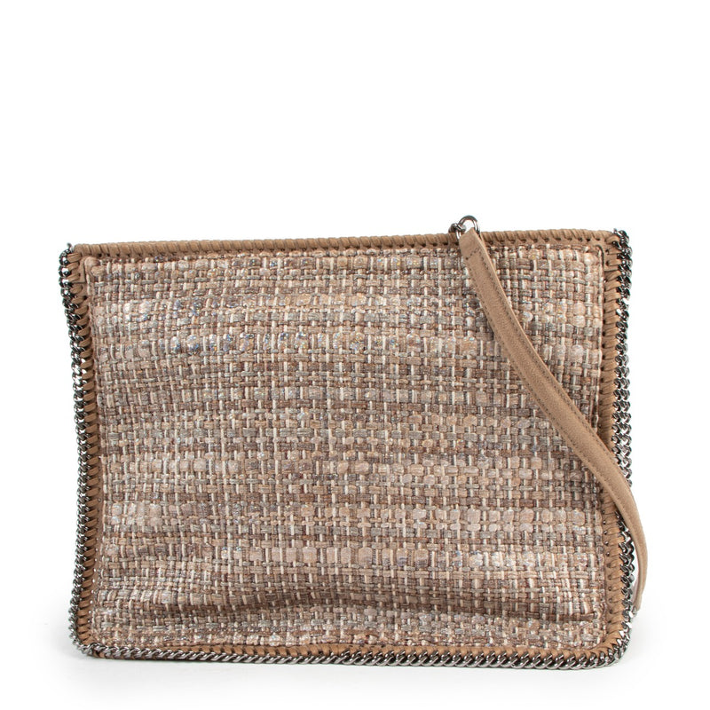 Stella McCartney Beige Falabella Medium Boucle Crossbody Bag