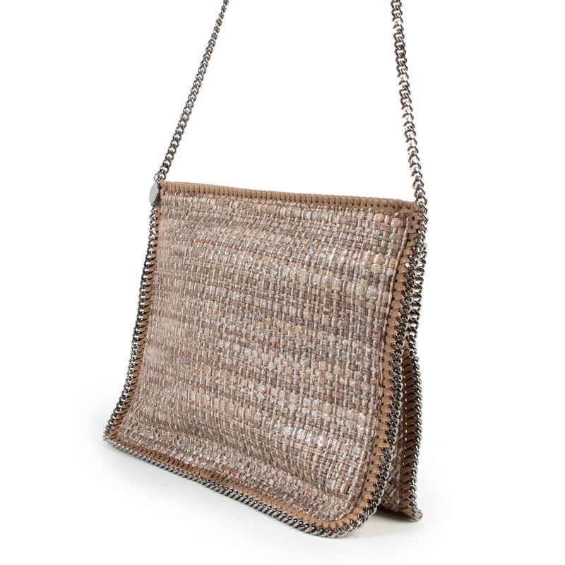 Stella McCartney Beige Falabella Medium Boucle Crossbody Bag