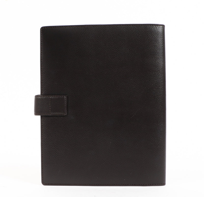 Buy an authentic second hand Delvaux Brown Semainier 3 Jumping Leather Agenda Cover in very good condition at Labellov.com