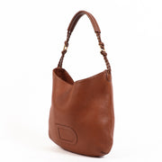 Buy an authentic second hand Delvaux Cognac Le Louise Tresse Taurillon Shoulder Bag in very good condition at Labellov.com