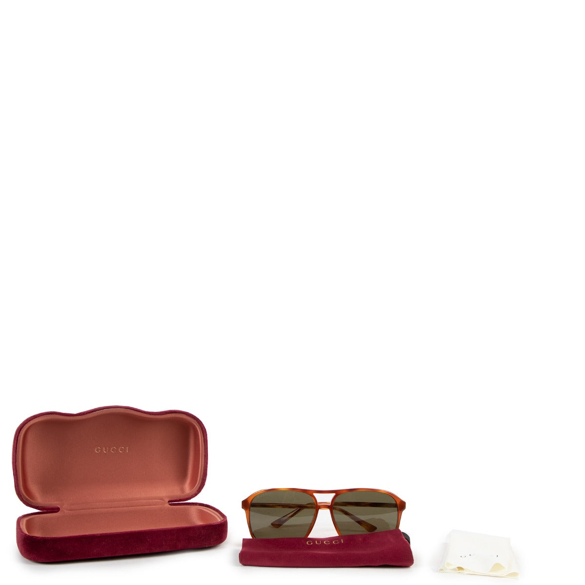 Gucci GG0016 Turtoise Havana Aviator Sunglasses