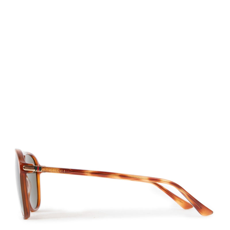 Gucci GG0016 Turtoise Havana Aviator Sunglasses