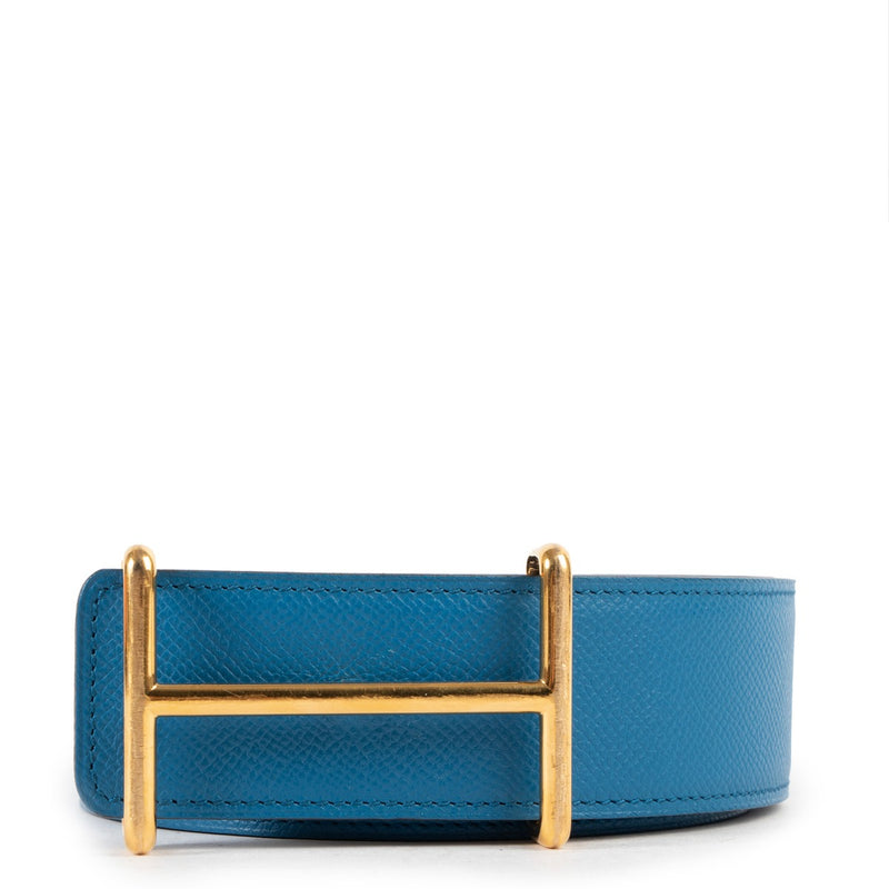 Hermès Gold Idem Reversible Covert/Black Epsom/Box Leather Belt at labellov.com