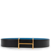 Hermès Gold Idem Reversible Covert/Black Epsom/Box Leather Belt at labellov.com