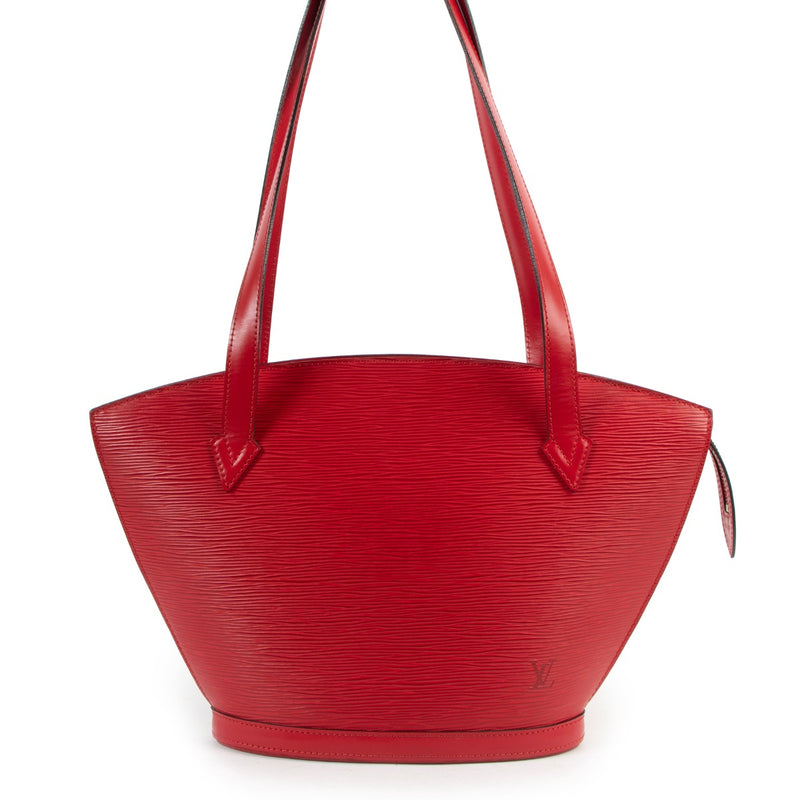 Buy online an authentic second hand Louis Vuitton red Saint Jacques shoulder bag in very good condition at Labellov in Antwerp.