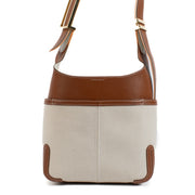 Shop 100% authentic Delvaux Natural/Tan Canvas Calf Trim So Cool Mini Bag at Labellov.com.